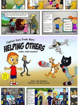 cover image of Captain Kuro From Mars Helping Others Comic Strip Booklet